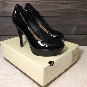 Lauren Conrad Johanna Black Patent Leather Pumps